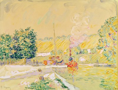 Lock at Sannois, 1900 by Paul Signac